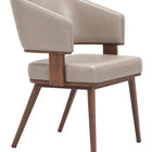 Zuo Poise Dining Chair Brown & Walnut