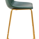 Zuo Augusta Barstool (Set of 2) Green & Gold