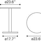 Zuo Alto Bistro Table Brown & Black