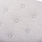 Baxton Studio Linus Mid-Century Modern Greyish Beige Fabric Upholstered and Button Tufted Wood Bench
