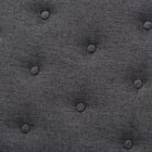 Baxton Studio Linus Mid-Century Modern Dark Grey Fabric Upholstered and Button Tufted Wood Bench