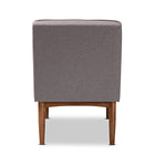 Baxton Studio Arvid Mid-Century Modern Gray Fabric Upholstered Wood Dining Chair