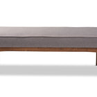 Baxton Studio Arvid Mid-Century Modern Gray Fabric Upholstered Wood Dining Bench
