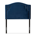 Baxton Studio Aubrey Modern and Contemporary Royal Blue Velvet Fabric Upholstered Twin Size Headboard