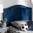 Baxton Studio Aubrey Modern and Contemporary Royal Blue Velvet Fabric Upholstered Twin Size Headboard