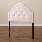Baxton Studio Cora Modern and Contemporary Light Pink Velvet Fabric Upholstered Twin Size Headboard