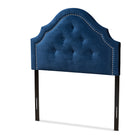 Baxton Studio Cora Modern and Contemporary Royal Blue Velvet Fabric Upholstered Twin Size Headboard