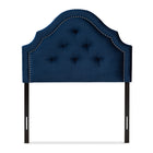 Baxton Studio Cora Modern and Contemporary Royal Blue Velvet Fabric Upholstered Twin Size Headboard