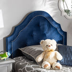 Baxton Studio Cora Modern and Contemporary Royal Blue Velvet Fabric Upholstered Twin Size Headboard