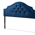 Baxton Studio Cora Modern and Contemporary Royal Blue Velvet Fabric Upholstered Queen Size Headboard