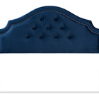 Baxton Studio Cora Modern and Contemporary Royal Blue Velvet Fabric Upholstered Queen Size Headboard
