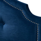 Baxton Studio Cora Modern and Contemporary Royal Blue Velvet Fabric Upholstered Queen Size Headboard