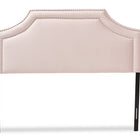 Baxton Studio Avignon Modern and Contemporary Light Pink Velvet Fabric Upholstered Queen Size Headboard