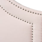 Baxton Studio Avignon Modern and Contemporary Light Pink Velvet Fabric Upholstered Queen Size Headboard