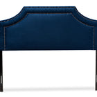 Baxton Studio Avignon Modern and Contemporary Navy Blue Velvet Fabric Upholstered King Size Headboard