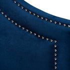 Baxton Studio Avignon Modern and Contemporary Navy Blue Velvet Fabric Upholstered Queen Size Headboard