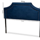 Baxton Studio Avignon Modern and Contemporary Navy Blue Velvet Fabric Upholstered King Size Headboard