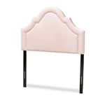 Baxton Studio Rita Modern and Contemporary Light Pink Velvet Fabric Upholstered Twin Size Headboard