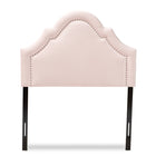 Baxton Studio Rita Modern and Contemporary Light Pink Velvet Fabric Upholstered Twin Size Headboard