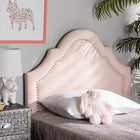 Baxton Studio Rita Modern and Contemporary Light Pink Velvet Fabric Upholstered Twin Size Headboard