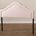 Baxton Studio Rita Modern and Contemporary Light Pink Velvet Fabric Upholstered Full Size Headboard
