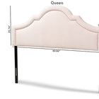 Baxton Studio Rita Modern and Contemporary Light Pink Velvet Fabric Upholstered Full Size Headboard