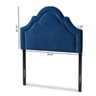 Baxton Studio Rita Modern and Contemporary Navy Blue Velvet Fabric Upholstered Twin Size Headboard