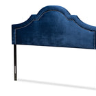 Baxton Studio Rita Modern and Contemporary Navy Blue Velvet Fabric Upholstered Full Size Headboard