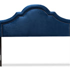 Baxton Studio Rita Modern and Contemporary Navy Blue Velvet Fabric Upholstered Full Size Headboard