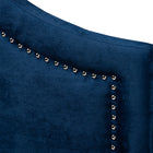 Baxton Studio Rita Modern and Contemporary Navy Blue Velvet Fabric Upholstered Full Size Headboard