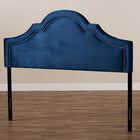 Baxton Studio Rita Modern and Contemporary Navy Blue Velvet Fabric Upholstered Full Size Headboard