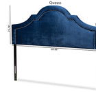 Baxton Studio Rita Modern and Contemporary Navy Blue Velvet Fabric Upholstered Full Size Headboard