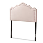 Baxton Studio Nadeen Modern and Contemporary Light Pink Velvet Fabric Upholstered Twin Size Headboard