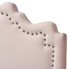 Baxton Studio Nadeen Modern and Contemporary Light Pink Velvet Fabric Upholstered Twin Size Headboard