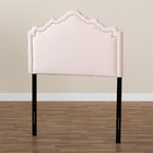 Baxton Studio Nadeen Modern and Contemporary Light Pink Velvet Fabric Upholstered Twin Size Headboard