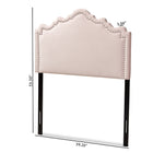 Baxton Studio Nadeen Modern and Contemporary Light Pink Velvet Fabric Upholstered Twin Size Headboard