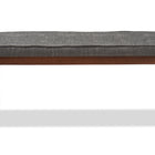 Baxton Studio Itami Mid-Century Modern Dark Grey Fabric Upholstered Medium Oak Finished Wood Dining Bench