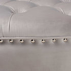 Baxton Studio Iglehart Modern and Contemporary Light Gray Velvet Fabric Upholstered Tufted Cocktail Ottoman