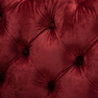 Baxton Studio Avara Glam and Luxe Burgundy Velvet Fabric Upholstered Gold Finished Button Tufted Bench Ottoman