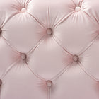 Baxton Studio Avara Glam and Luxe Light Pink Velvet Fabric Upholstered Gold Finished Button Tufted Ottoman
