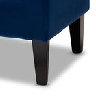 Baxton Studio Perret Modern and Contemporary Royal Blue Velvet Fabric Upholstered Espresso Finished Wood Bench