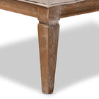 Baxton Studio Esme French Provincial Beige Linen Fabric Upholstered and White-Washed Oak Wood Accent Barrel Chair
