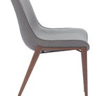 Zuo Magnus Dining Chair (Set of 2) Slate Gray & Walnut