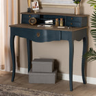 Baxton Studio Celestine French Provincial Blue Spruce Finished Wood Accent Writing Desk