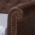 Baxton Studio Mabelle Modern and Contemporary Brown Faux Leather Upholstered Daybed with Trundle