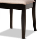 Baxton Studio Maisie Modern and Contemporary Sand Fabric Upholstered and Dark Brown Finished Wood 5-Piece Dining Set