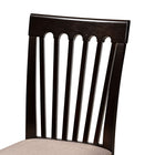 Baxton Studio Nellie Modern and Contemporary Sand Fabric Upholstered and Dark Brown Finished Wood 5-Piece Dining Set