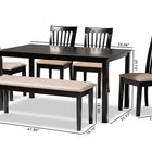 Baxton Studio Minette Modern and contemporary Sand Fabric Upholstered and Dark Brown Finished Wood 6-Piece Dining Set