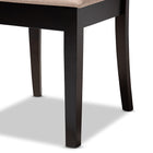Baxton Studio Minette Modern and contemporary Sand Fabric Upholstered and Dark Brown Finished Wood 6-Piece Dining Set