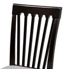 Baxton Studio Marian Modern Grey Fabric and Dark Brown Finished Wood 5-Piece Dining Set